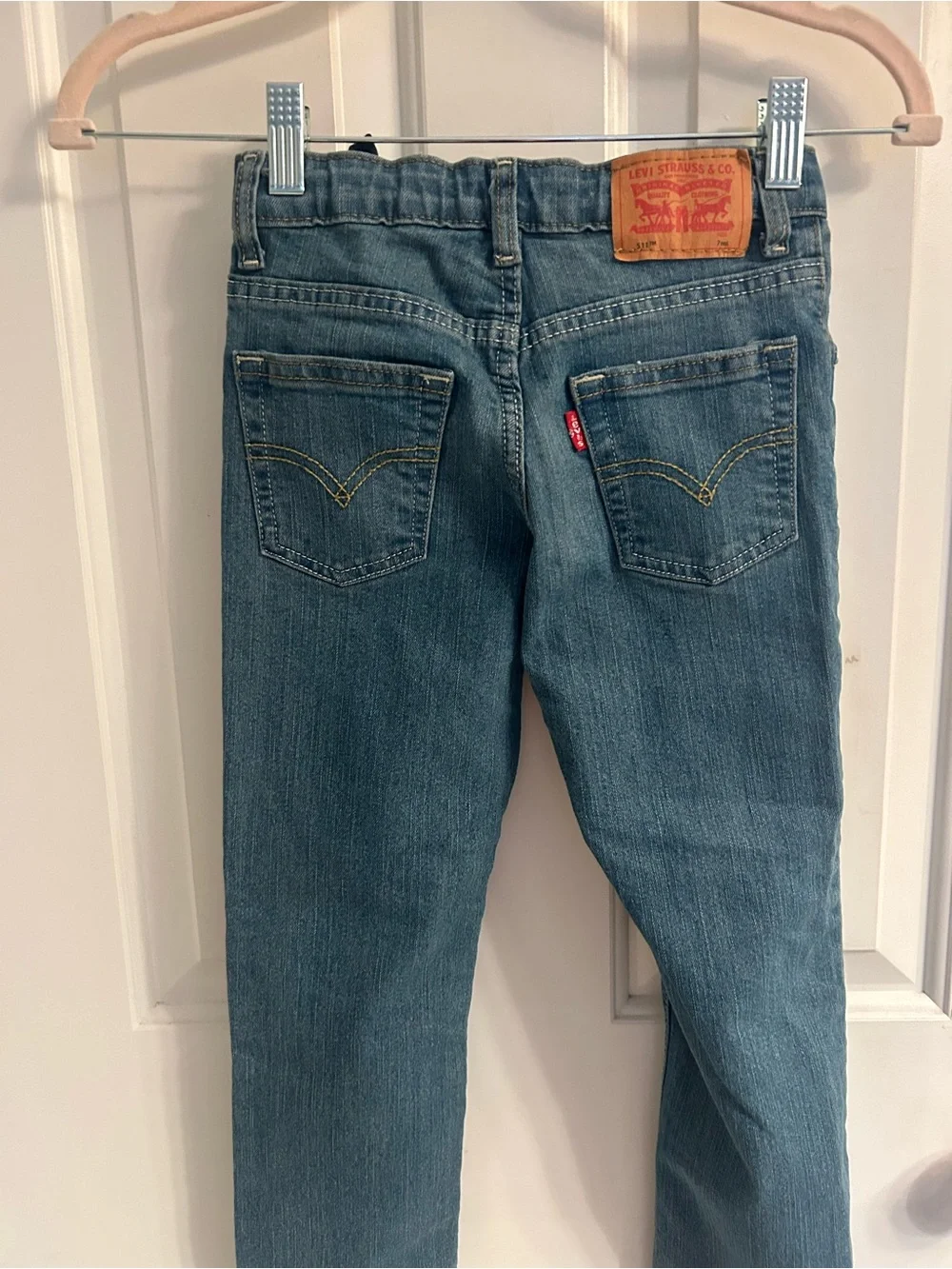 Boys Levi's Blue Straight-Leg Jeans